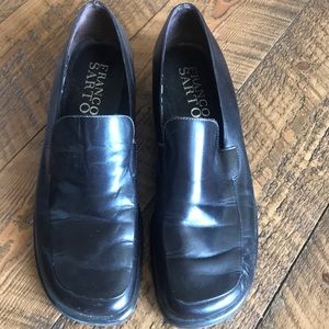 Women’s Franco Sarto dark brown leather loafers